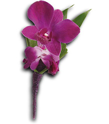 Perfect Purple Orchid Boutonniere from Backstage Florist in Richardson, Texas